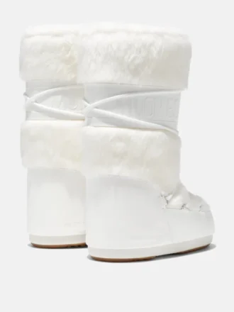 Bílé boty Icon Faux Fur s umělou kožešinou