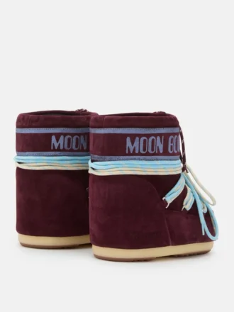 Boty Icon Low z burgundského semiše