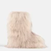 Boty Jacquemus + Moon Boot Icon Yeti Mid v krémové barvě