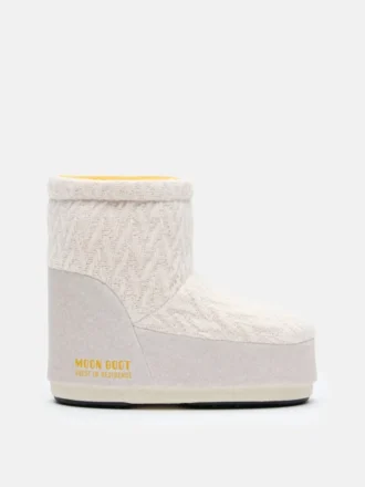 Boty Moon Boot X Guest in Residence Icon Low No Lace White Sand Knit