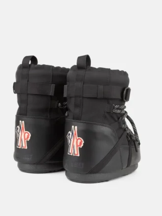 Černé kotníkové boty Moon Boot X Moncler Grenoble Icon Low