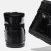 Černé saténové kotníkové boty Icon Low Glance