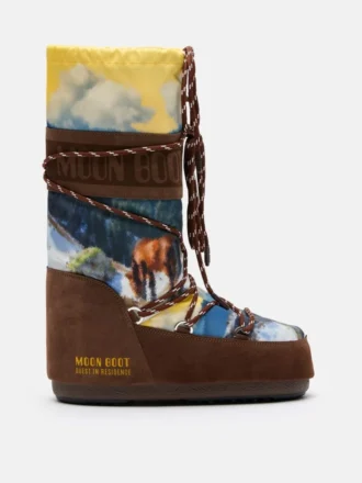 Moon Boot X Guest in Residence Icon High Postcard Cocoa boty