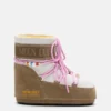Moon Boot X Guest in Residence Icon Low Honey & White Sand Beaded Suede Kotníkové boty