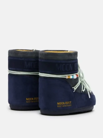 Moon Boot X Guest in Residence Icon Low Midnight & Grey Beaded Suede Kotníkové boty