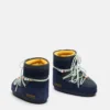 Moon Boot X Guest in Residence Icon Low Midnight & Grey Beaded Suede Kotníkové boty