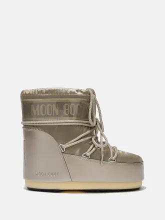 Saténové kotníkové boty Icon Low Glance Platinum