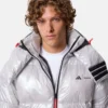 Stříbrná péřová bunda Adidas X Moon Boot Stříbrná péřová bunda Adidas X Moon Boot