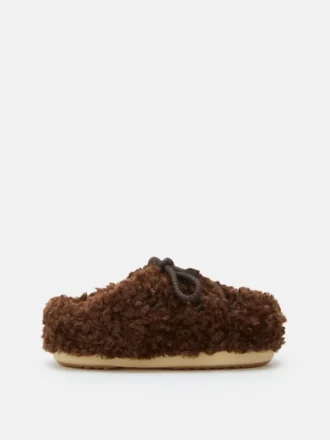 Tmavě hnědé Mules Evx Curly